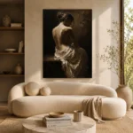 Chiaroscuro Figure Study Classical Nude Wall Art Canvas Print - Image 10