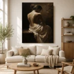 Chiaroscuro Figure Study Classical Nude Wall Art Canvas Print - Image 11