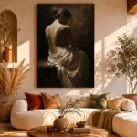 Chiaroscuro Figure Study Classical Nude Wall Art Canvas Print - Image 12