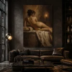 Candlelit Reclining Figure Study Classical Nude Wall Art Canvas Print - Image 6
