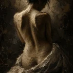 Haloed Back Figure Study Classical Nude Wall Art Canvas Print