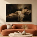 Archway Seated Figure Study Classical Nude Wall Art Canvas Print - Image 2