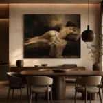 Archway Seated Figure Study Classical Nude Wall Art Canvas Print - Image 4