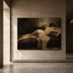Archway Seated Figure Study Classical Nude Wall Art Canvas Print - Image 5