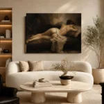 Archway Seated Figure Study Classical Nude Wall Art Canvas Print - Image 6