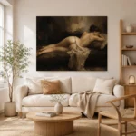 Archway Seated Figure Study Classical Nude Wall Art Canvas Print - Image 7