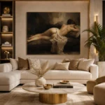 Archway Seated Figure Study Classical Nude Wall Art Canvas Print - Image 8