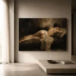 Archway Seated Figure Study Classical Nude Wall Art Canvas Print - Image 9