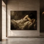 Sleeping Draped Figure Study Classical Nude Wall Art Canvas Print - Image 5