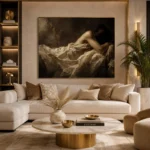 Sleeping Draped Figure Study Classical Nude Wall Art Canvas Print - Image 8