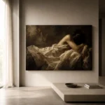 Sleeping Draped Figure Study Classical Nude Wall Art Canvas Print - Image 9