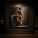 Standing Back Figure Study Classical Nude Wall Art Canvas Print - Image 7