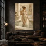 Sunlit Roman Bath Classical Nude Wall Art Canvas Print - Image 5