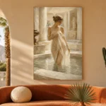 Sunlit Roman Bath Classical Nude Wall Art Canvas Print - Image 6