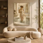 Sunlit Roman Bath Classical Nude Wall Art Canvas Print - Image 9