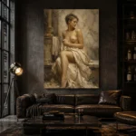 Seated Marble Bath Classical Nude Wall Art Canvas Print - Image 6