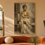 Seated Marble Bath Classical Nude Wall Art Canvas Print - Image 7