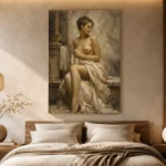 Seated Marble Bath Classical Nude Wall Art Canvas Print - Image 9