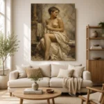 Seated Marble Bath Classical Nude Wall Art Canvas Print - Image 11