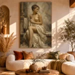 Seated Marble Bath Classical Nude Wall Art Canvas Print - Image 12