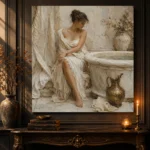Bronze Ewer Bath Muse Classical Nude Wall Art Canvas Print - Image 2