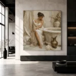 Bronze Ewer Bath Muse Classical Nude Wall Art Canvas Print - Image 3