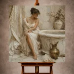 Bronze Ewer Bath Muse Classical Nude Wall Art Canvas Print - Image 10