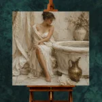 Bronze Ewer Bath Muse Classical Nude Wall Art Canvas Print - Image 11