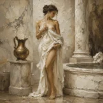 Bronze Pitcher Bath Muse Classical Nude Wall Art Canvas Print