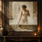 Steam Bath Muse Classical Nude Wall Art Canvas Print - Image 2