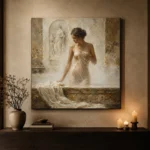 Steam Bath Muse Classical Nude Wall Art Canvas Print - Image 6