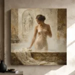 Steam Bath Muse Classical Nude Wall Art Canvas Print - Image 9
