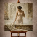 Steam Bath Muse Classical Nude Wall Art Canvas Print - Image 10