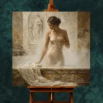Steam Bath Muse Classical Nude Wall Art Canvas Print - Image 11