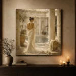 Sunlit Courtyard Bath Classical Nude Wall Art Canvas Print - Image 6