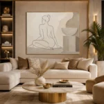 Seated Back Figure Classical Nude Wall Art Canvas Print - Image 8