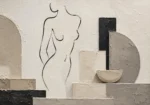 Geometric Torso Classical Nude Wall Art Canvas Print