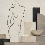 Geometric Torso Classical Nude Wall Art Canvas Print