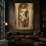 Arched Renaissance Figure Classical Nude Wall Art Canvas Print - Image 5