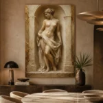 Arched Renaissance Figure Classical Nude Wall Art Canvas Print - Image 7