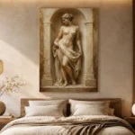 Arched Renaissance Figure Classical Nude Wall Art Canvas Print - Image 8