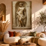 Arched Renaissance Figure Classical Nude Wall Art Canvas Print - Image 11