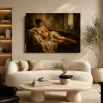 Reclining Renaissance Figure Classical Nude Wall Art Canvas Print - Image 7