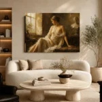 Window Lit Renaissance Muse Classical Nude Wall Art Canvas Print - Image 7