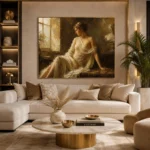 Window Lit Renaissance Muse Classical Nude Wall Art Canvas Print - Image 9