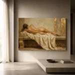 Reclining Back Figure Classical Nude Wall Art Canvas Print - Image 10