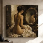 Mirror Reflection Back Figure Classical Nude Wall Art Canvas Print - Image 9