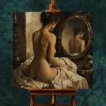 Mirror Reflection Back Figure Classical Nude Wall Art Canvas Print - Image 11
