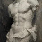 Fragmented Torso Sculptural Nude Wall Art Canvas Print