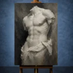 Fragmented Torso Sculptural Nude Wall Art Canvas Print - Image 2